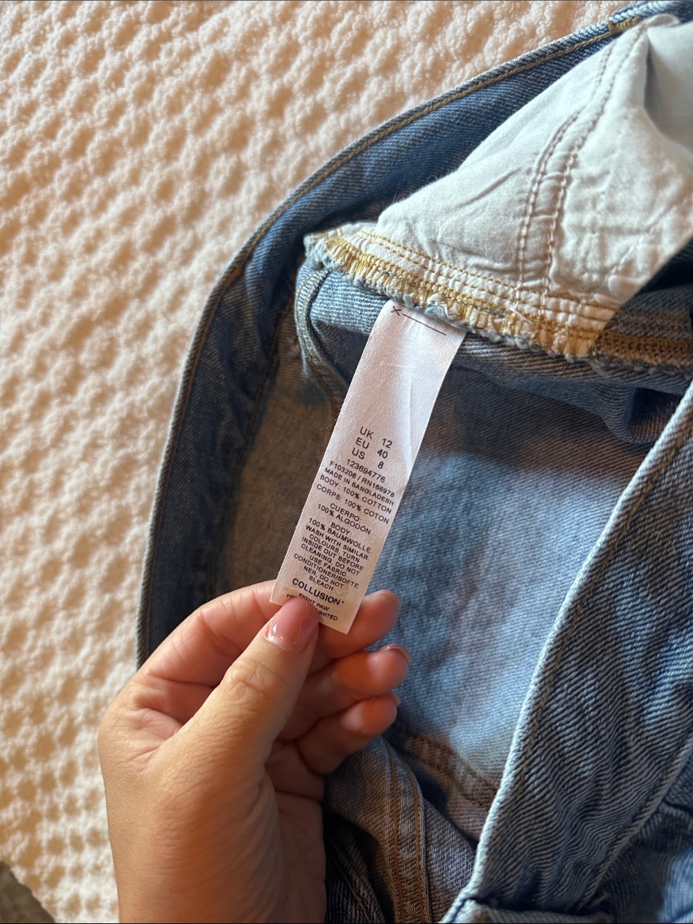 High-Rise Light Blue Denim Shorts with Front Pockets - Picture 2 of 4